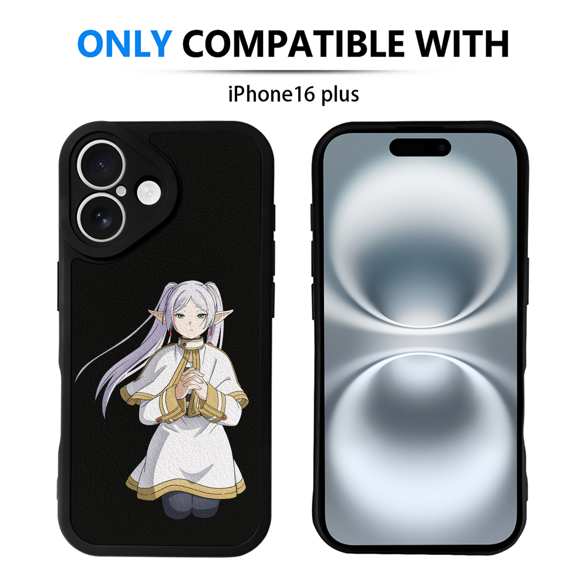 （画像用） 葬送のフリーレン Frieren 【iPhone 16シリーズ対応】シリコンスマホケース（レザー調） 材質：シリコン